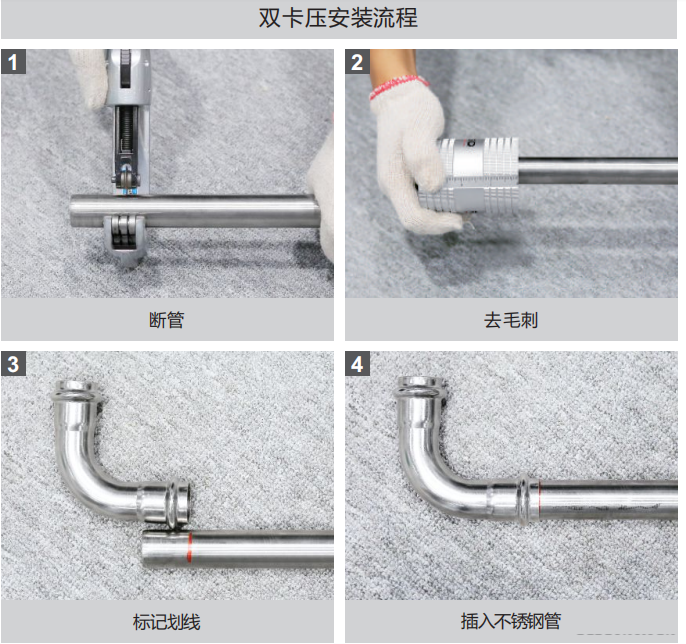 可調(diào)對(duì)接頭安裝示意圖，廣東永穗管業(yè)品牌